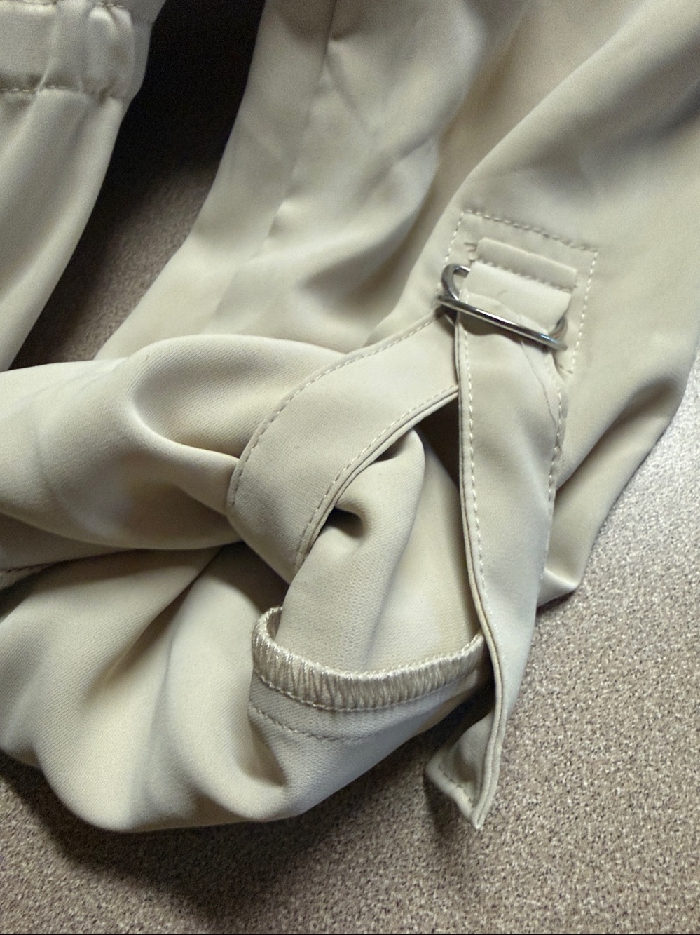 Apt 9 Gorgeous Cream Open Front Cardigan/Jacket with drawstring ties NWT Size M - Picture 9 of 9